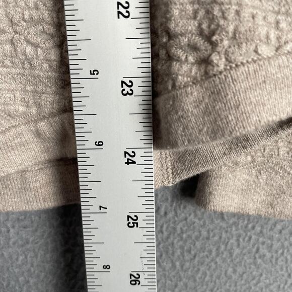 Skyr Sweater Womens Small Beige Funnel Cowl Neck Thumbholes Knit Pullover Top - Picture 10 of 10